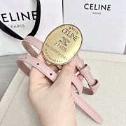 Colestore Celine Maison Celine Belt 13mm In Taurillon Leather Light Pink - 5