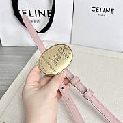 Colestore Celine Maison Celine Belt 13mm In Taurillon Leather Light Pink - 3