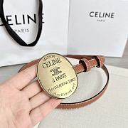 Colestore Celine Maison Celine Belt 13mm In Taurillon Leather Brown - 6