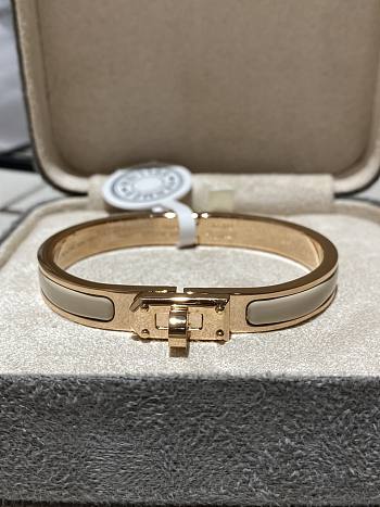 Colestore Hermes Mini Clic Kelly Bracelet Yellow Gold Marron Glacé