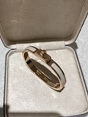 Colestore Hermes Mini Clic Kelly Bracelet Yellow Gold Marron Glacé - 5