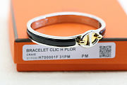 Colestore Hermes Mini Clic Chaine d'Ancre Bracelet Silver Noir - 5