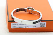Colestore Hermes Mini Clic Chaine d'Ancre Bracelet Silver Noir - 4