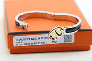 Colestore Hermes Mini Clic Chaine d'Ancre Bracelet Silver Noir - 2