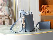 Colestore Louis Vuitton All In BB in Ostrich Leather Blue 16x18x12cm - 6