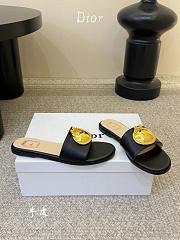 	 Colestore Dior Médaillon Slide Black Calfskin  - 2