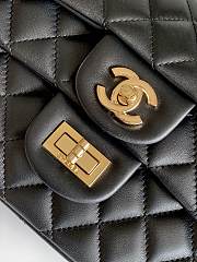 Colestore Chanel 2.55 Handbag Lambskin & Gold-Tone Metal  Black 25.5x15.5x6.5cm - 4