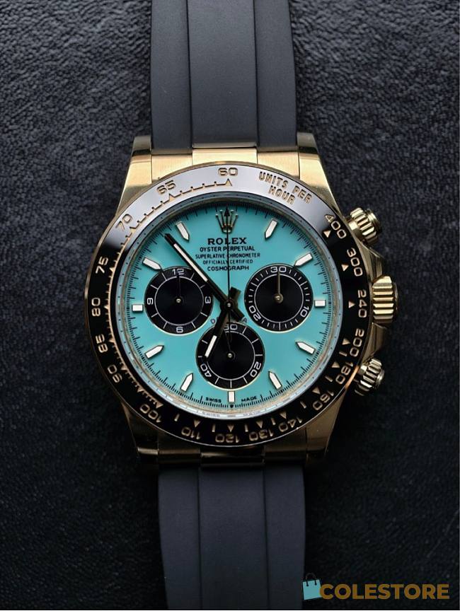 Colestore Rolex Daytona 40mm Turquoise Dial Watch - 1