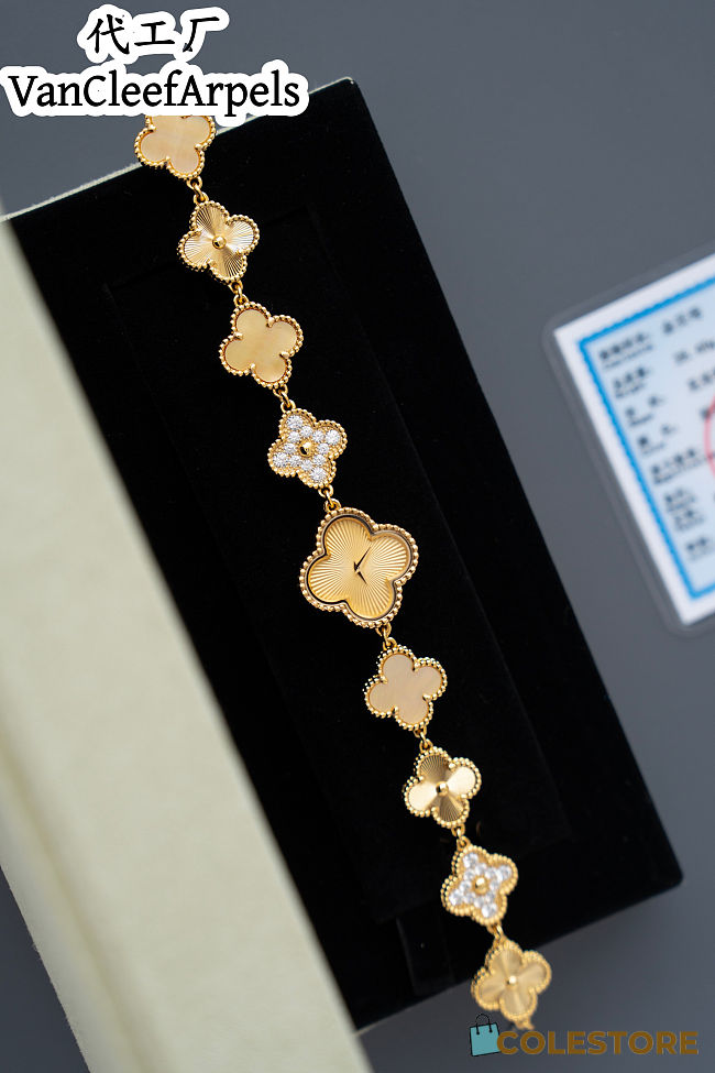 Colestore Van Cleef & Arpels Sweet Alhambra watch Yellow gold, Mother-of-pearl - 1