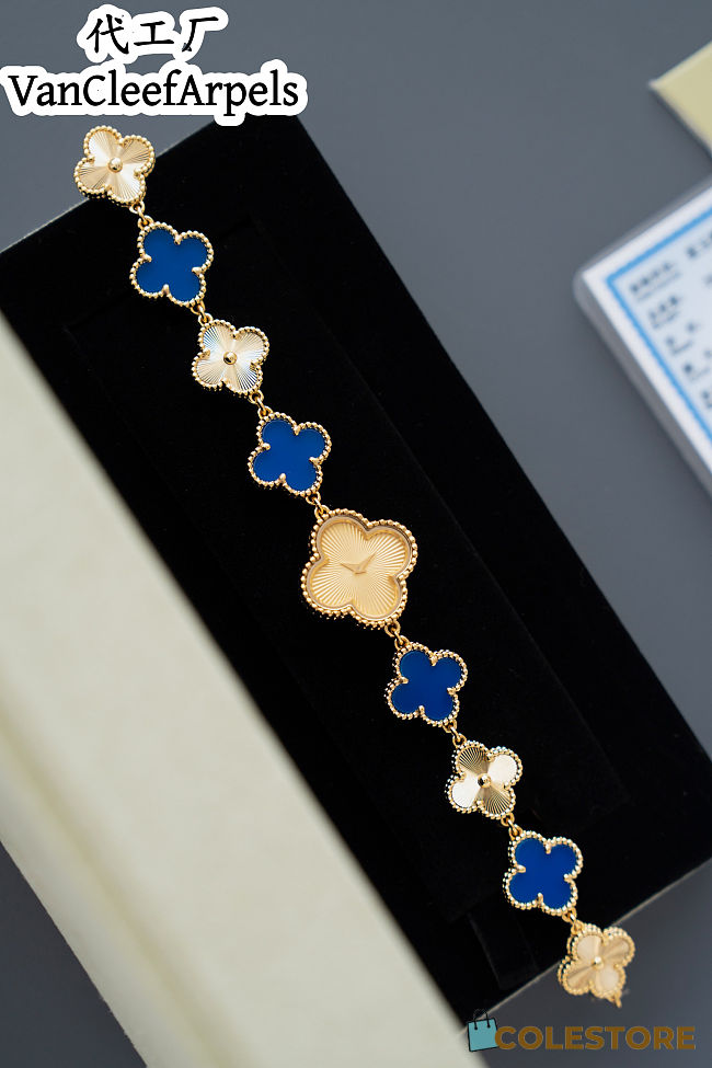 Colestore Van Cleef & Arpels Sweet Alhambra watch Yellow gold, Agate - 1