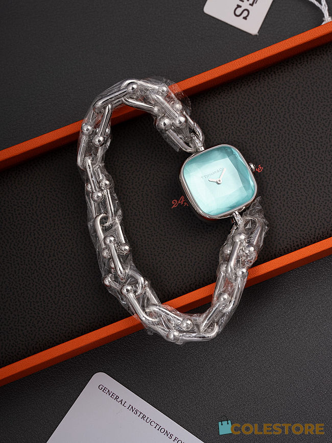 Colestore Tiffany & Co HardWear Watch in Sterling Silver and Steel with Diamonds Tiffany Blue  - 1