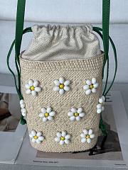 Colestore Loewe X Paula's Ibiza Green Anagram Beaded Bucket Bag - 4