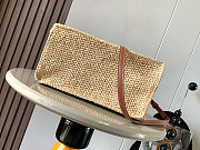 Colestore  Loewe Medium LOEWE Font tote in raffia Beige 30x15x25.5cm - 6
