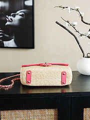 Colestore Chanel Flap Bag Braided Straw, Lambskin & Gold-Tone Metal  Beige & Coral 25cm - 4