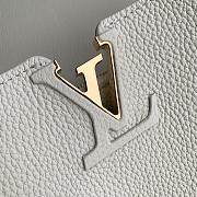 Colestore Louis Vuitton Capucines MM Taurillon Leather Light Grey 37.5 x 15.5 x 24cm - 3