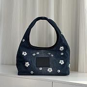Colestore Marc Jacobs The Sequin Daisy Denim Sack tote bag Indigo Blue  39x25x20cm - 6
