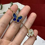 Colestore Van Cleef & Arpels Lucky Spring Butterfly bracelet, 5 motifs Yellow gold, Agate, Lapis Lazuli, Mother-of-pearl size 18.5cm - 6