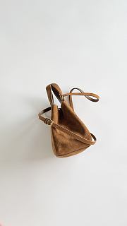 Colestore YSL Saint Laurent LE 5 À 7 BABY BEA in suede in Brown 18x16x13cm (28cm) - 6