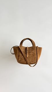 Colestore YSL Saint Laurent LE 5 À 7 BABY BEA in suede in Brown 18x16x13cm (28cm) - 2