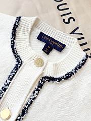 Colestore  Louis Vuitton Tweed Trim Cardigan White  - 4