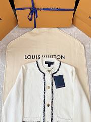 Colestore  Louis Vuitton Tweed Trim Cardigan White  - 2