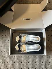 Colestore Chanel Sequined Quilted Mesh Mules with Pearl Heel 7cm - 5