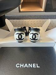 Colestore Chanel Sequined Black Quilted Mesh Mules with Pearl Heel 7cm - 3