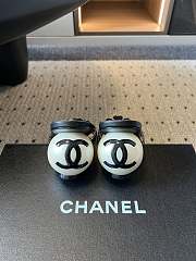 Colestore Chanel Rhinestone Flower Pearl Sandals Black 7cm - 3