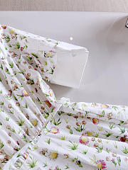 Colestore  Dior Mid-Length Belted Shirtdress Multicolor Daisy Garden Cotton Poplin - 6