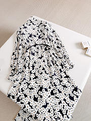 Colestore Valentino Black Silk Dress with Floral Print - 3