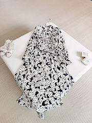 Colestore Valentino Black Silk Dress with Floral Print - 2
