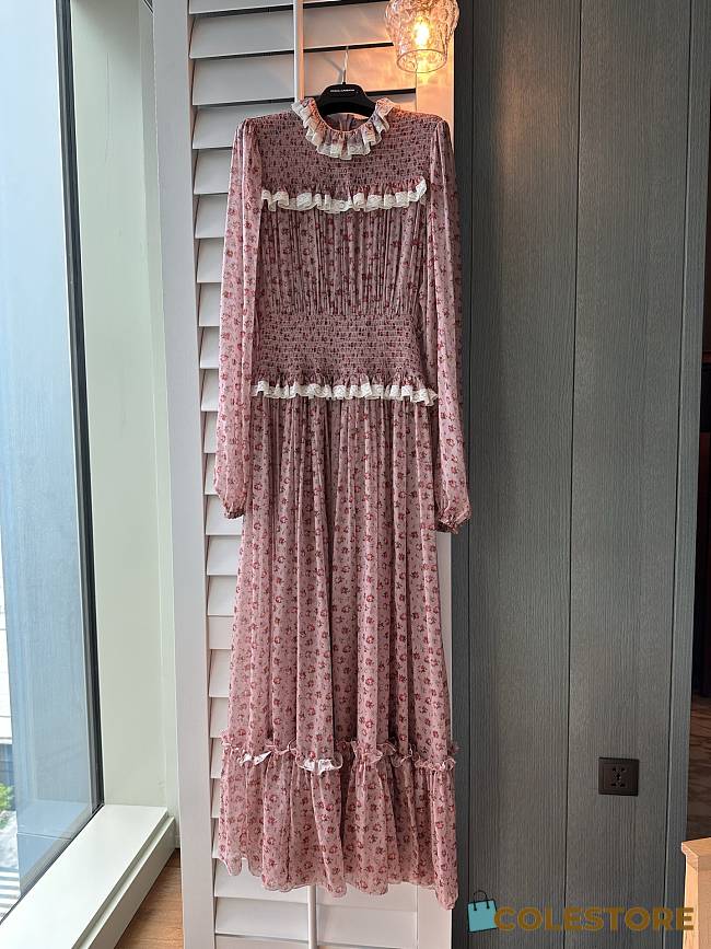 Colestore Dolce & Gabbana Small Rose-print Long Chiffon Dress Multi-colored - 1