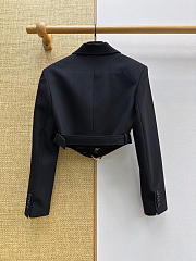 Colestore  Chloé Cropped Spencer jacket in wool crepe Black - 4