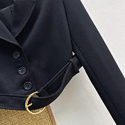 Colestore  Chloé Cropped Spencer jacket in wool crepe Black - 3
