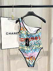 Colestore Chanel Coco Beach 2026 Swimsuit One-shoulder  Stretch Jersey  Multicolor - 6