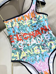Colestore Chanel Coco Beach 2026 Swimsuit One-shoulder  Stretch Jersey  Multicolor - 2