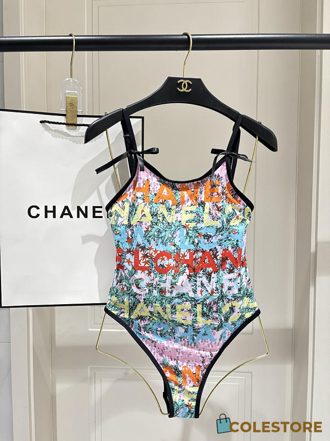 Colestore Chanel Coco Beach 2026 Swimsuit Stretch Jersey  Multicolor - 1