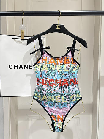 Colestore Chanel Coco Beach 2026 Swimsuit Stretch Jersey  Multicolor