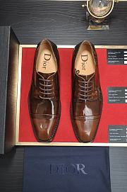 Colestore Dior Timeless Derby Shoe Deep Brown Polished Calfskin - 1