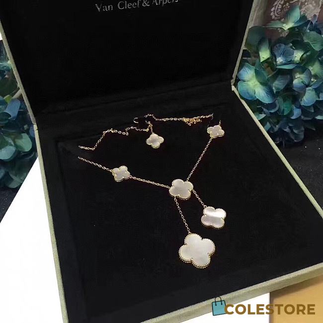 Colestore Van Cleef & Arpels Magic Alhambra necklace, 6 motifs Yellow gold, Mother-of-pearl - 1