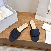 Colestore Dior Médaillon Slide Dark Blue Embroidered Cotton - 6