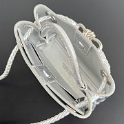 Colestore Bottega Veneta Mini Andiamo Silver Croc-embossed Leather 20x15x9cm - 5