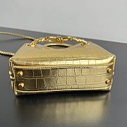Colestore Bottega Veneta Mini Andiamo Gold Croc-embossed Leather 20x15x9cm - 6