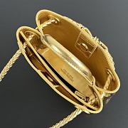 Colestore Bottega Veneta Mini Andiamo Gold Croc-embossed Leather 20x15x9cm - 5