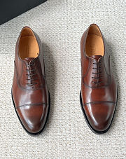 Colestore  Zegna Light Brown Leather Oxford Shoes - 1