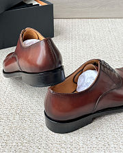 Colestore  Zegna Light Brown Leather Oxford Shoes - 4