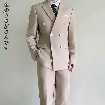 Colestore Custom Tailored Beige 3-Piece Suit for Men