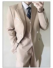 Colestore Custom Tailored Beige 3-Piece Suit for Men - 3
