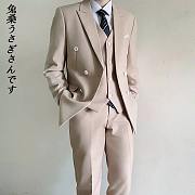 Colestore Custom Tailored Beige 3-Piece Suit for Men - 2