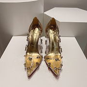 Colestore Christian Louboutin Degraqueen Embellished PVC Pumps Gold 10cm - 1